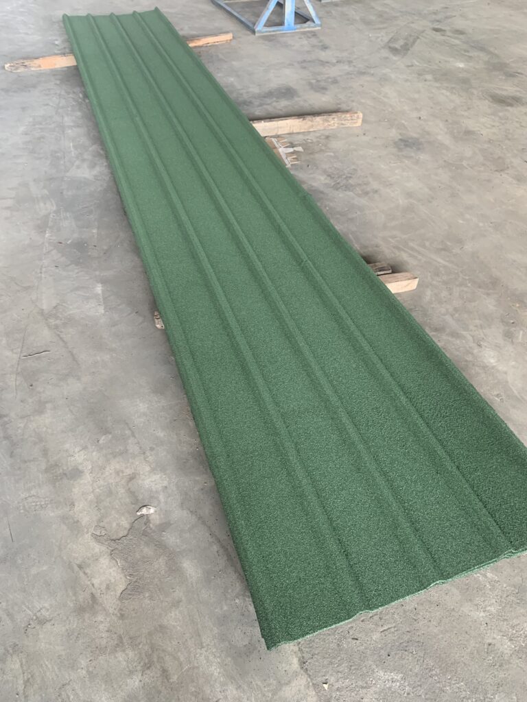The Green Colour Long Span Stone Coated Roofing by Fabcom Structural